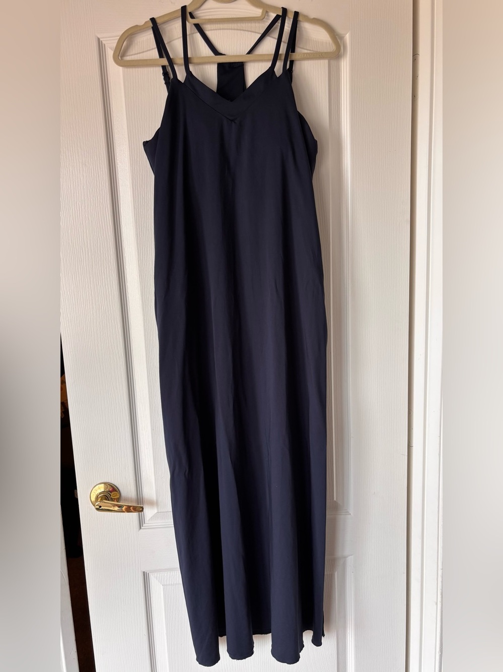 Shebird Savannah Maxi Strappy BuiltinBra Dress Blue size Small summer beach